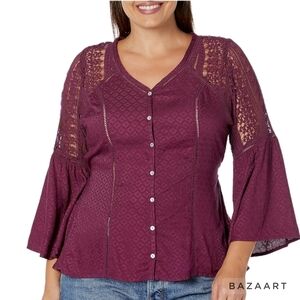 🆕️ ☆ City Chic Starling Reine 'Sweet Dream' Crochet Top